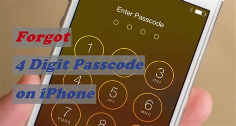 Forgot my 4 digit screen lock passcode .